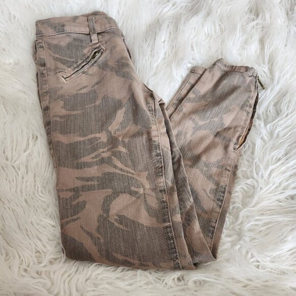 Current Elliot Size 25 The‎ Silverlake Zip Ankle Skinny Camo Jeans - Picture 3 of 16